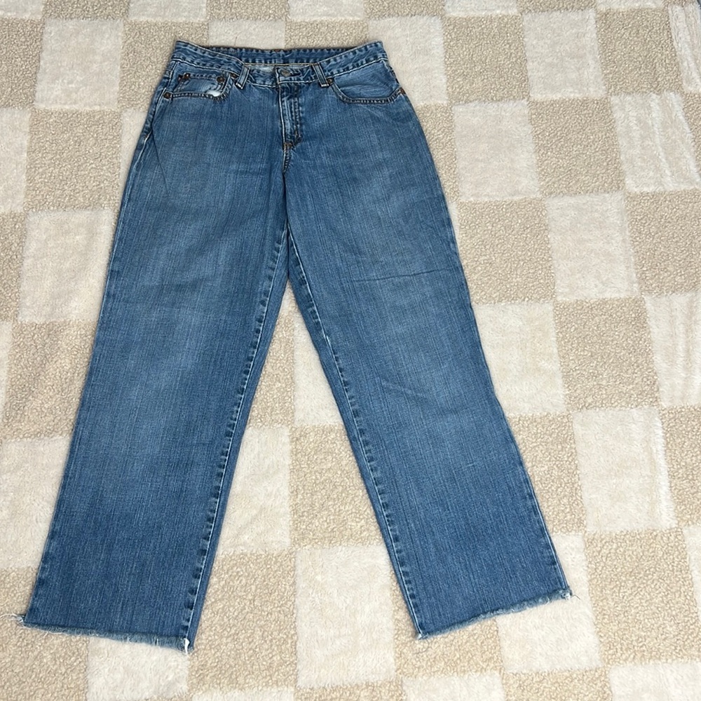 Ralph Lauren Medium Blue Cropped Straight Saturday Jeans